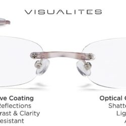 Picture of pearl lightweight frameless reading glasses