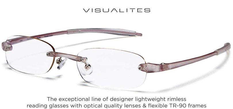 Picture of clear rimless oval reading gasses
