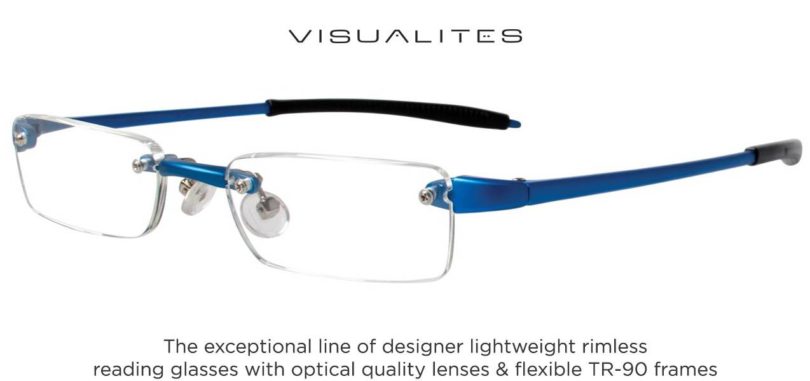 Picture of blue half eye reading glasses