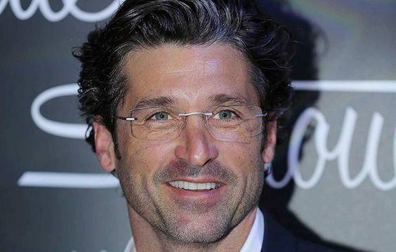 A photo of Patrick Dempsey with rimless eyeglasses