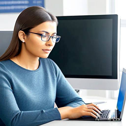 Picture of a woman wearing computer reading glasses