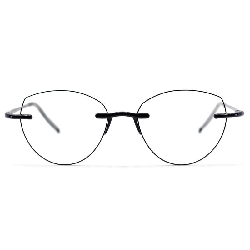 Visualites Amour Framless Reading Glasses Black Front