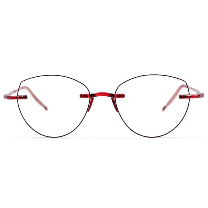 Visualites Amour Rimless Reading Glasses Red Front