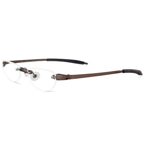 Visualites 2 Heart Shaped Rimless Reading Glasses in Smoke Grey