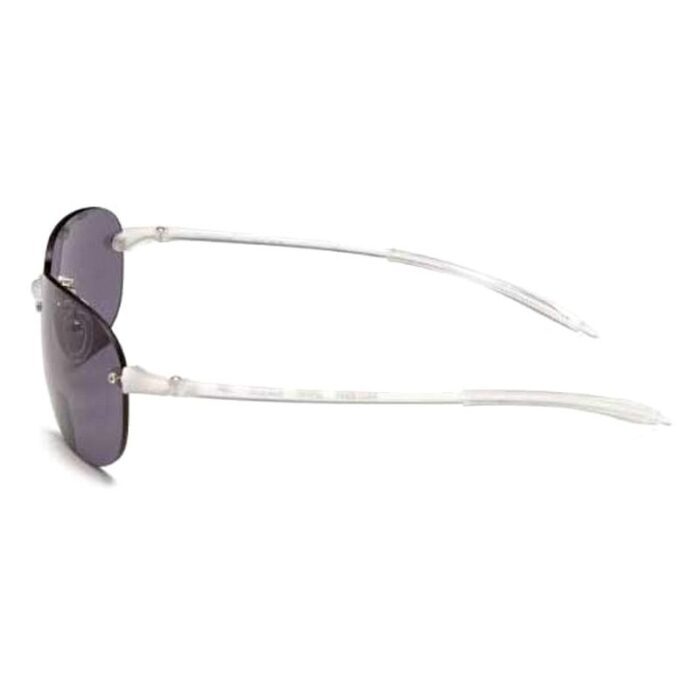 Side View Visualites 6 Rimless Sunglass Readers In Crystal Clear