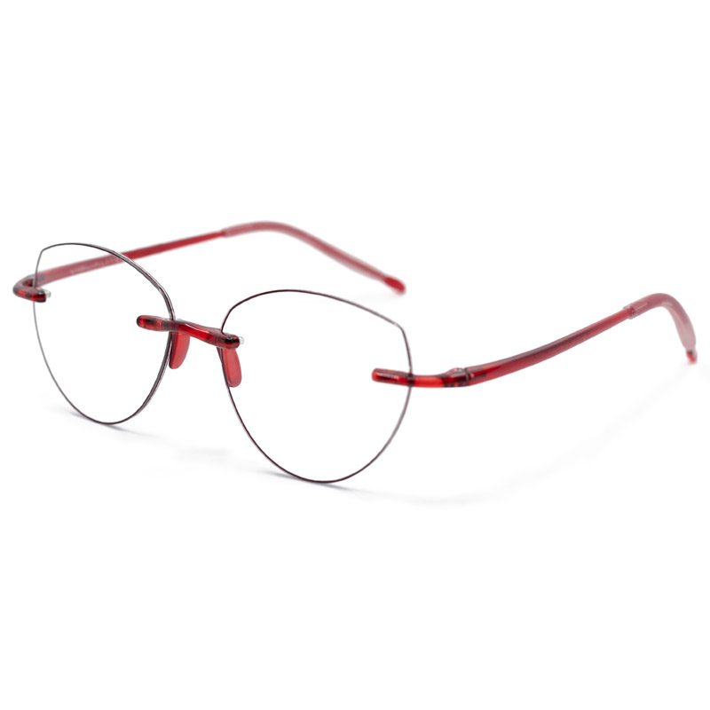 Visualites Amour Blue Light Filtering Reading Glasses in Red